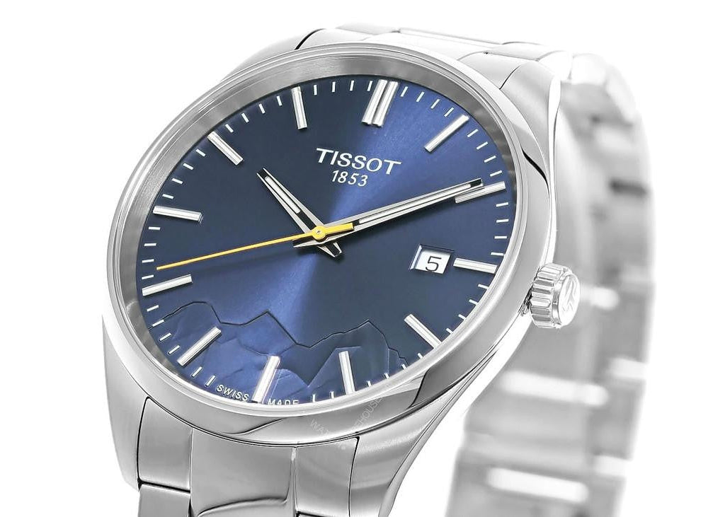 Tissot PR 100 Blue Dial Silver Steel Strap Watch for Men - T150.410.11.041.00
