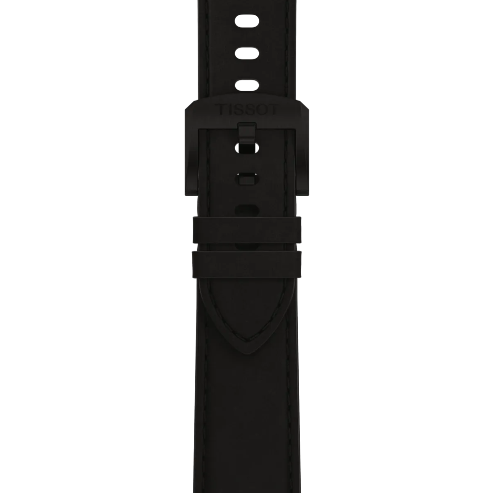 Tissot PRC 100 Solar Quartz Black Dial Black Leather Strap Watch for Men - T151.422.36.051.00