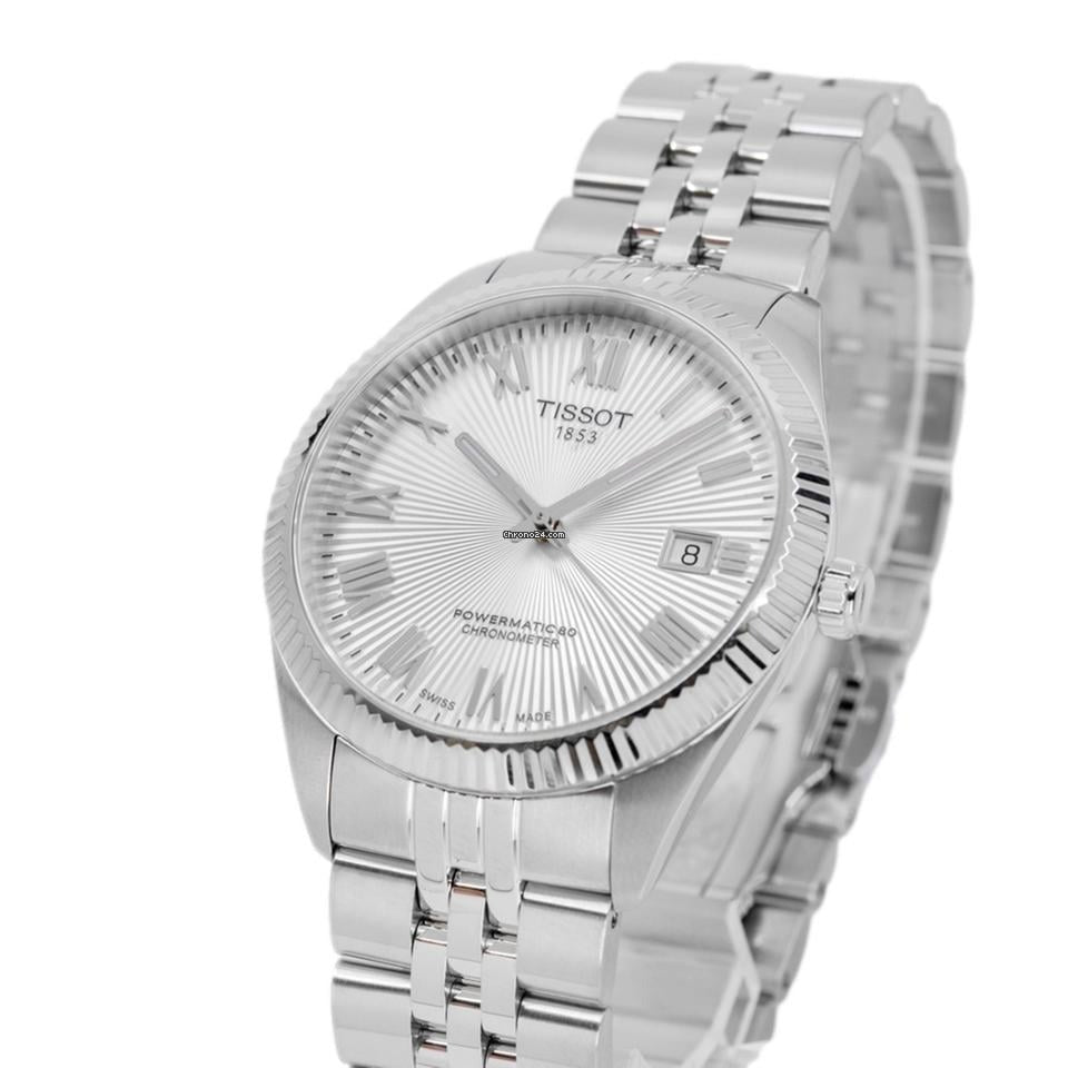 Tissot Ballade Powermatic 80 COSC Silver Dial Silver Steel Strap Watch for Men - T156.408.11.033.00