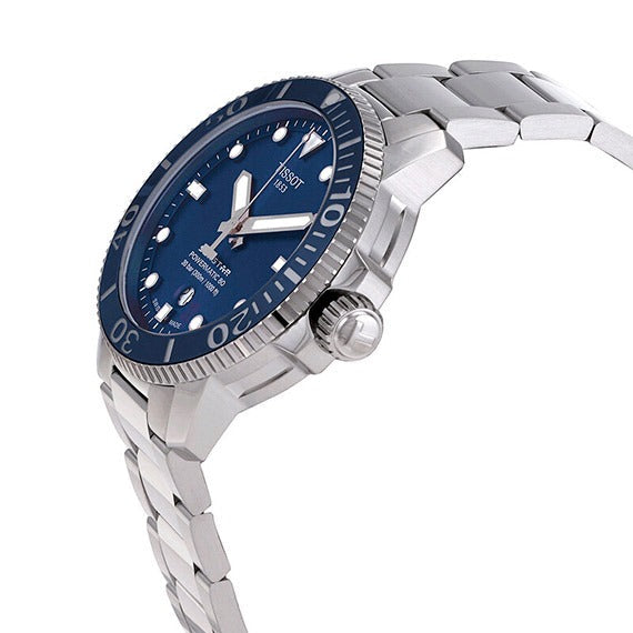 Tissot Seastar 1000 Powermatic 80 Blue Dial Silver Steel Strap Watch for Men - T120.407.11.041.03