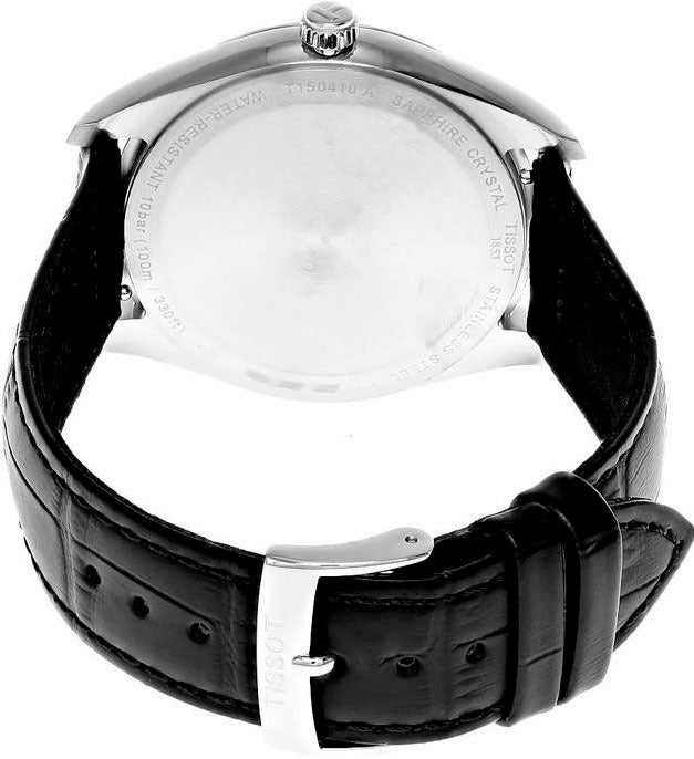 Tissot PR 100 Black Dial Black Leather Strap Watch for Men - T150.410.16.051.00