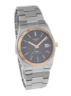 Tissot PRX Powermatic 80 18K Gold Brown Dial Silver Steel Strap Watch for Men - T931.407.41.291.00