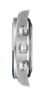 Tissot PR516 Chronograph Blue Dial Silver Steel Strap Watch for Men - T149.417.11.041.00