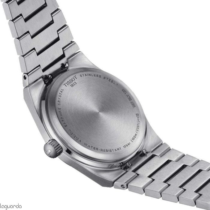 Tissot PRX Quartz Red Dial Silver Steel Strap Watch for Women - T137.210.11.421.00