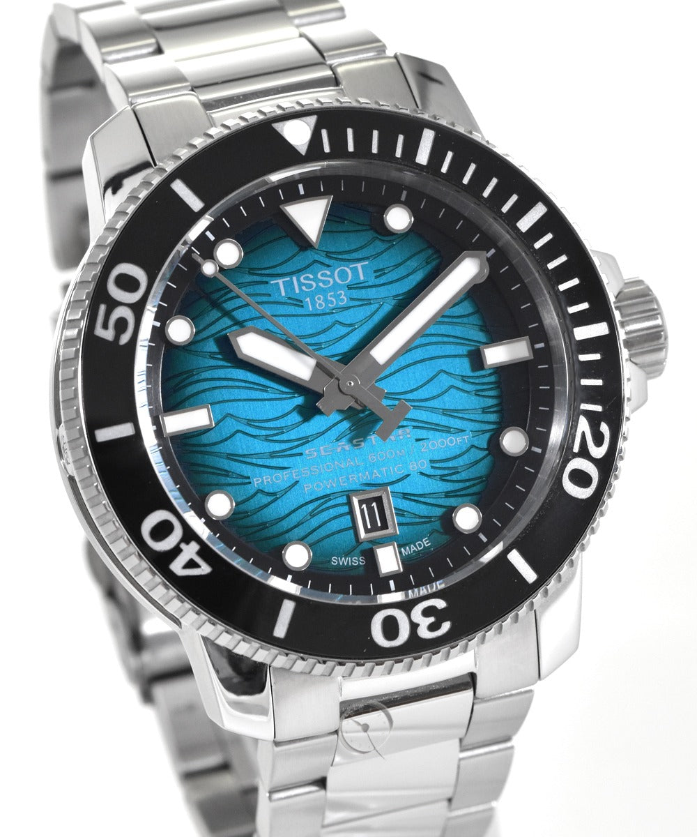 Tissot Seastar 2000 Professional Powermatic 80 Blue Dial Silver Steel Strap Watch for Men - T120.607.11.041.00