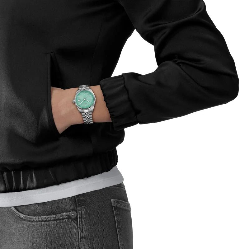 Tissot Ballade Quartz Blue Dial Silver Steel Strap Watch for Women - T156.210.11.351.00
