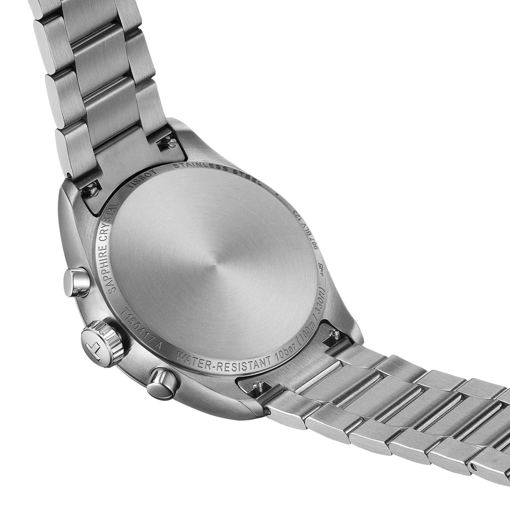 Tissot PR 100 Chronograph Blue Dial Silver Steel Strap Watch for Men - T150.417.11.041.00