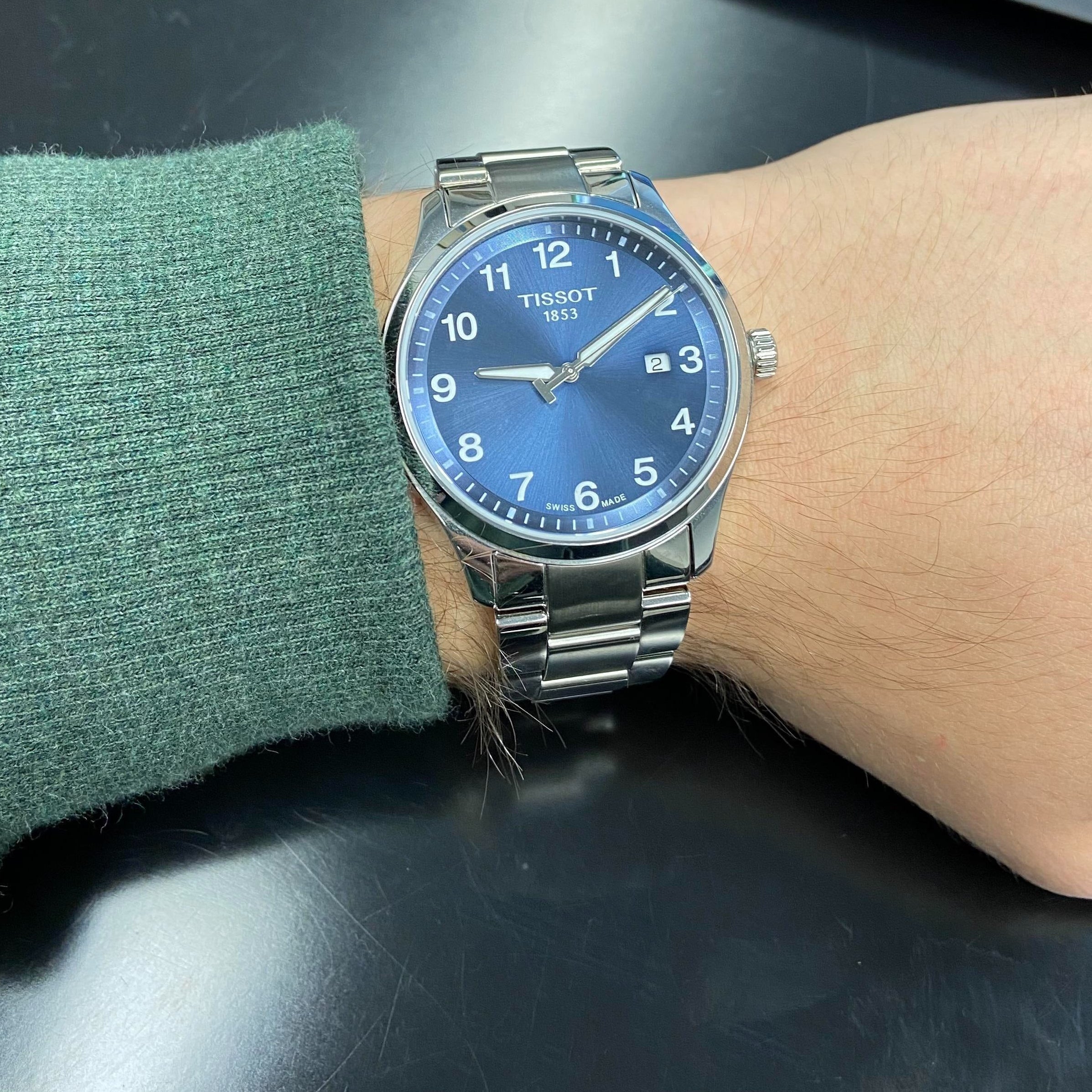 Tissot T-Sport Gent XL Blue Dial Silver Steel Strap Watch for Men - T116.410.11.047.00