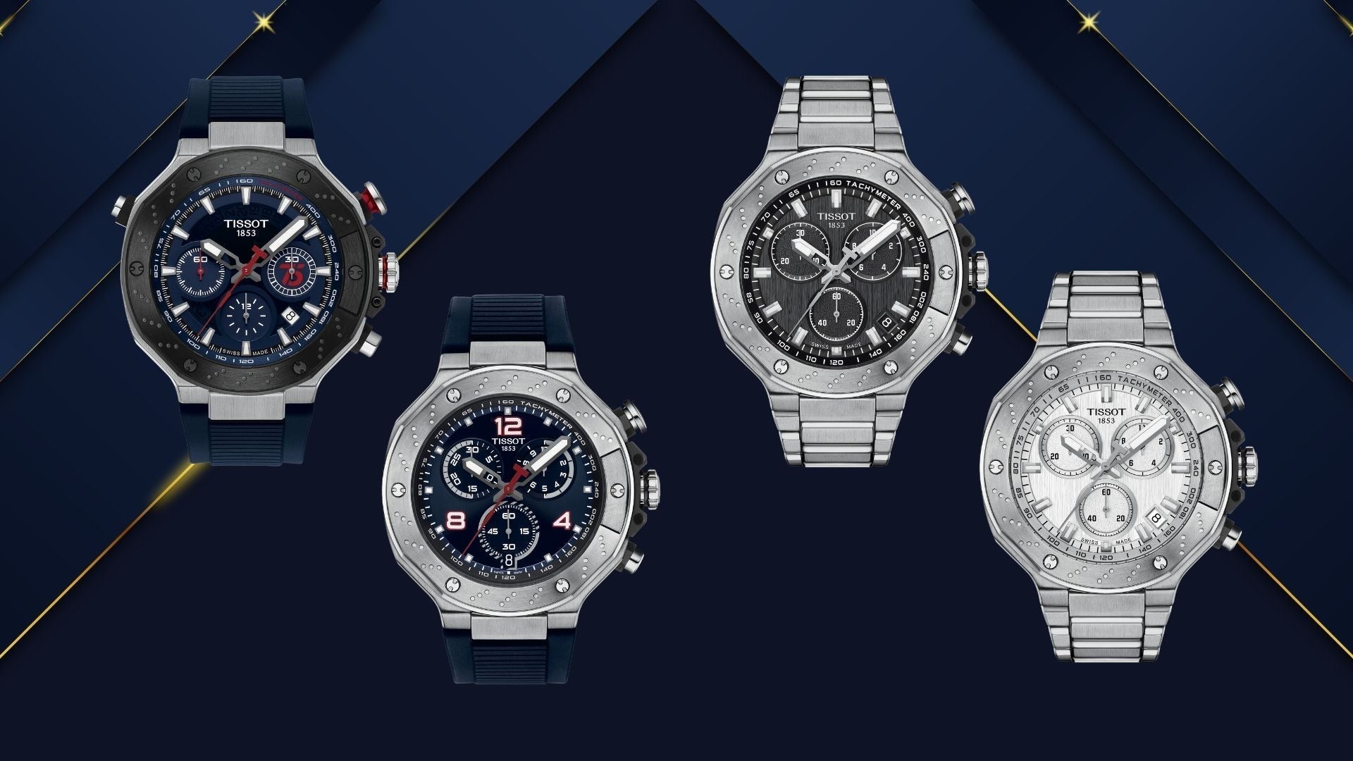 Tissot T Race Moto GP Limited Edition Chronograph Blue Dial Blue Rubber Strap Watch for Men - T141.417.17.047.00