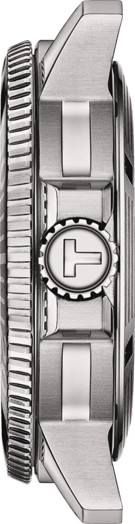 Tissot Seastar 1000 Powermatic 80 Automatic Green Dial Silver Mesh Strap Watch for Men - T120.407.11.091.00