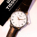Tissot T Classic Dream Quartz White Dial Brown Leather Strap Watch for Men - T129.410.16.013.00