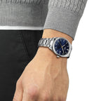 Tissot PR 100 Blue Dial Silver Steel Strap Watch for Men - T150.410.11.041.00