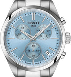 Tissot PR 100 Chronograph Light Blue Dial Silver Steel Strap Watch for Men - T150.417.11.351.00