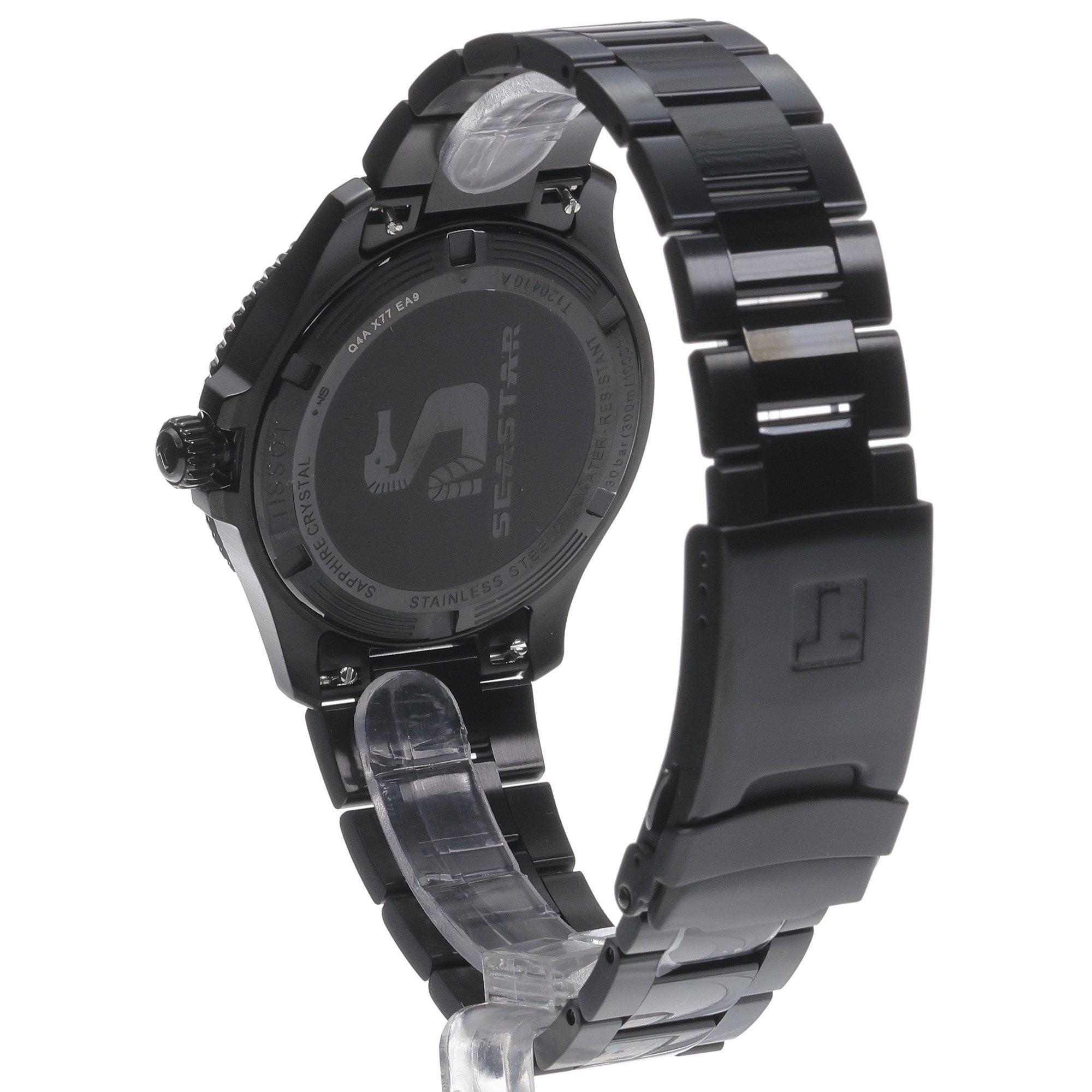Tissot Seastar 1000 Red Dial Black Steel Strap Watch for Men - T120.410.33.421.00