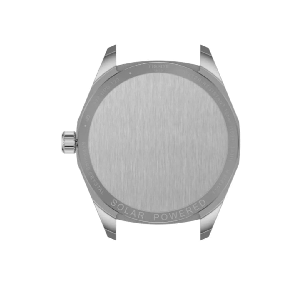 Tissot PRC 100 Solar Quartz Silver Dial Silver Steel Strap Watch for Men - T151.422.11.031.00