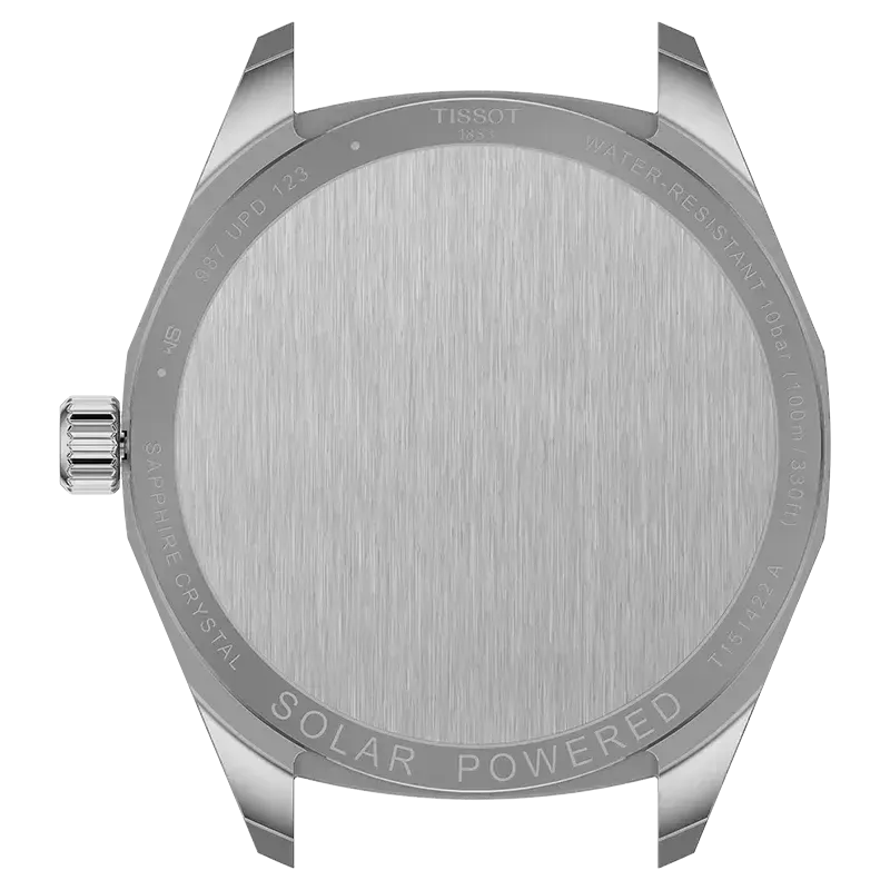 Tissot PRC 100 Solar Quartz Silver Dial Brown Leather Strap Watch for Men - T151.422.16.031.00