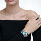 Tissot PR 100 Sport Chic Lady Blue Dial Silver Steel Strap Watch for Women - T101.910.11.351.00