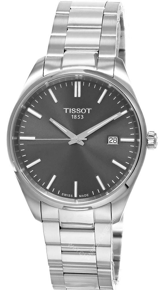 Tissot PR 100 Black Dial Silver Steel Strap Watch for Men - T150.410.11.051.00