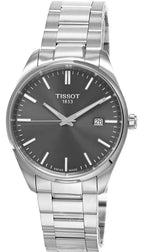 Tissot PR 100 Black Dial Silver Steel Strap Watch for Men - T150.410.11.051.00