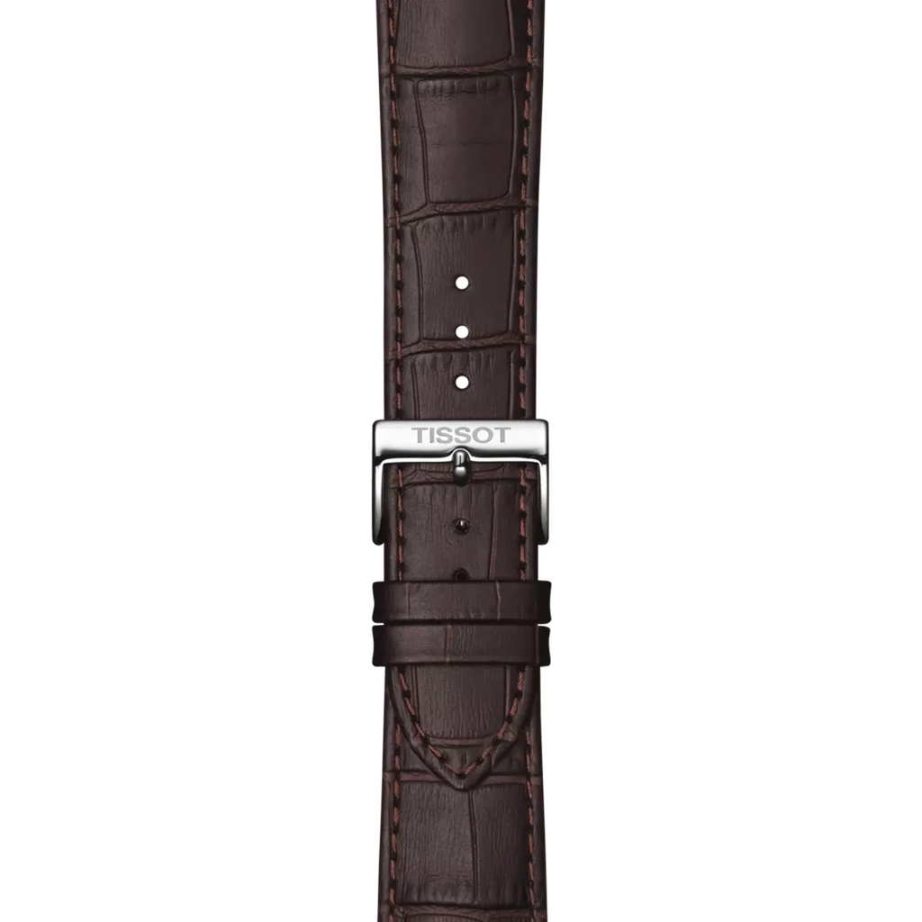 Tissot T Classic Dream Quartz White Dial Brown Leather Strap Watch for Men - T129.410.16.013.00