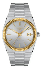 Tissot PRX Powermatic 80 Gold Automatic Silver Dial Silver Steel Strap Watch for Men - T931.407.41.031.01