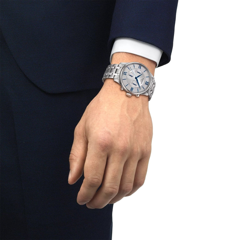 Tissot Chemin Des Tourelles Powermatic 80 Silver Dial Silver Steel Strap Watch for Men - T139.407.11.038.00