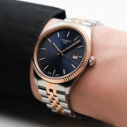 Tissot Ballade Quartz Blue Dial Two Tone Steel Strap Watch for Men - T156.410.22.041.00