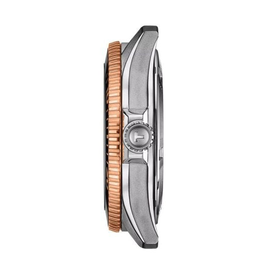Tissot Seastar 1000 Quartz Black Dial Two Tone Steel Strap Watch for Men - T120.410.22.051.01