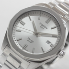 Tissot PRC 100 Solar Quartz Silver Dial Silver Steel Strap Watch for Men - T151.422.11.031.00