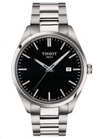 Tissot PR 100 Black Dial Silver Steel Strap Watch for Men - T150.410.11.051.00