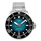 Tissot Seastar 2000 Professional Powermatic 80 Blue Dial Silver Steel Strap Watch for Men - T120.607.11.041.00