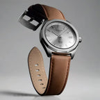 Tissot PRC 100 Solar Quartz Silver Dial Brown Leather Strap Watch for Men - T151.422.16.031.00