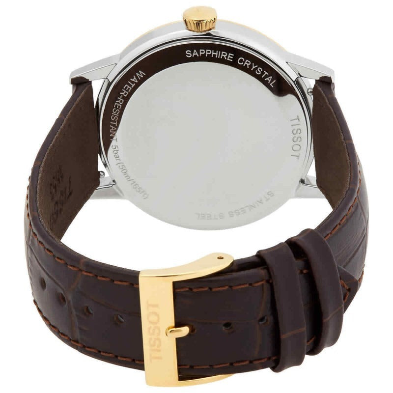 Tissot Classic Dream Ivory Dial Brown Leather Strap Watch for Men - T129.410.26.263.00