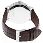 Tissot T Classic Dream Quartz White Dial Brown Leather Strap Watch for Men - T129.410.16.013.00