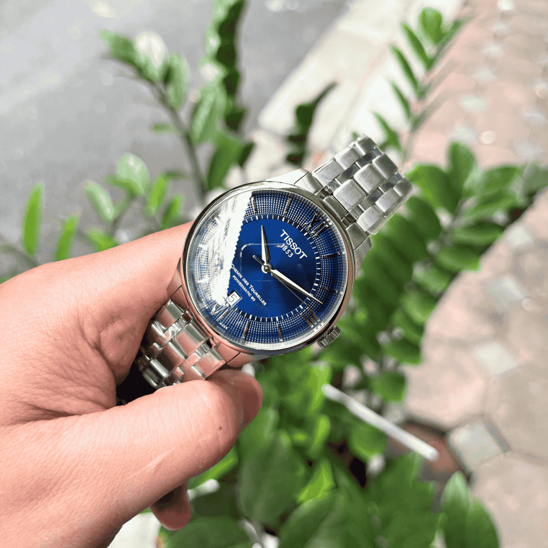 Tissot Chemin Des Tourelles Powermatic 80 Blue Dial Silver Steel Strap Watch for Men - T139.407.11.048.00
