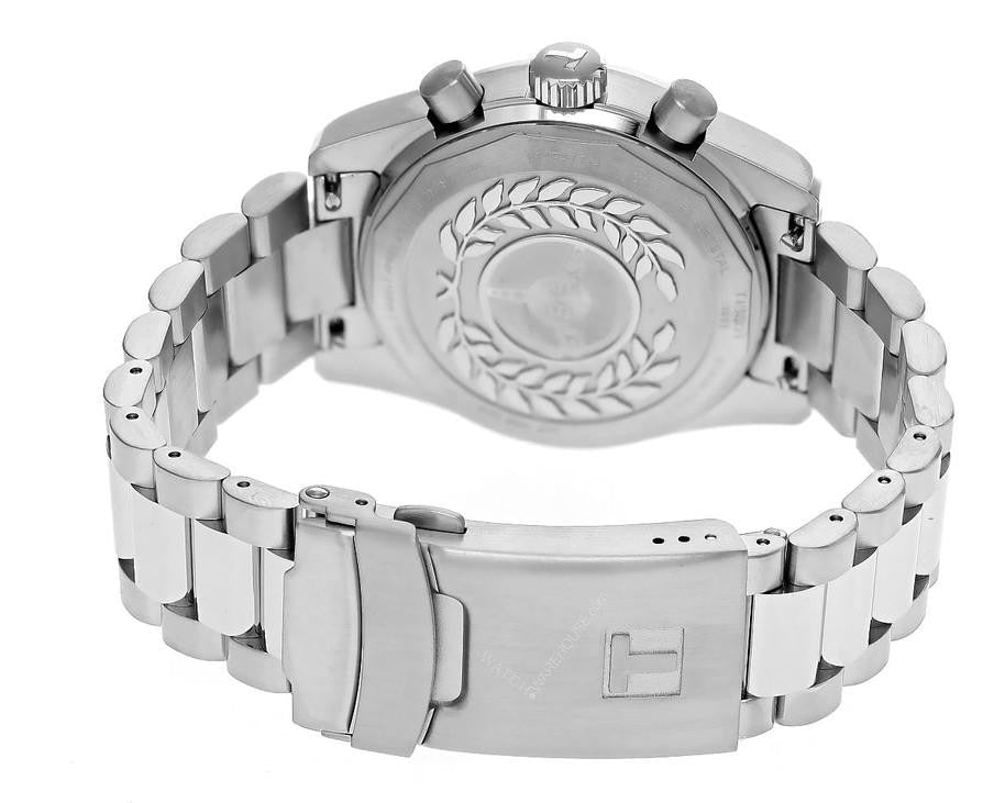 Tissot PR516 Chronograph Black Dial Silver Steel Strap Watch for Men - T149.417.11.051.00