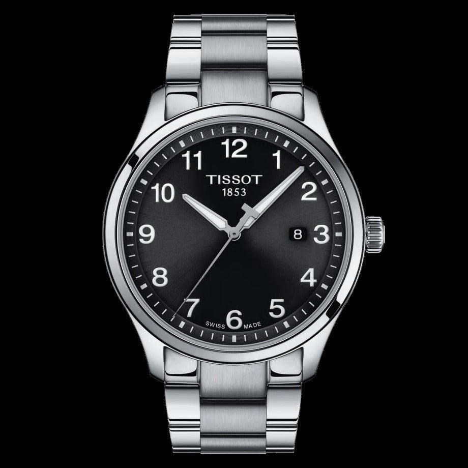 Tissot T-Sport Gent XL Black Dial Silver Steel Strap Watch for Men - T116.410.11.057.00