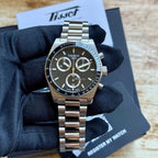 Tissot PR516 Chronograph Black Dial Silver Steel Strap Watch for Men - T149.417.11.051.00
