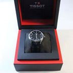 Tissot T-Sport Gent XL Black Dial Black Leather Strap Watch for Men - T116.410.16.057.00