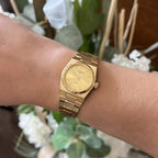 Tissot PRX 25mm Gold DIal Gold Steel Strap Watch for Women - T137.010.33.021.00