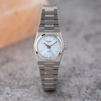 Tissot PRX Quartz Ice Blue Dial Silver Steel Strap Watch for Women - T137.010.11.351.00