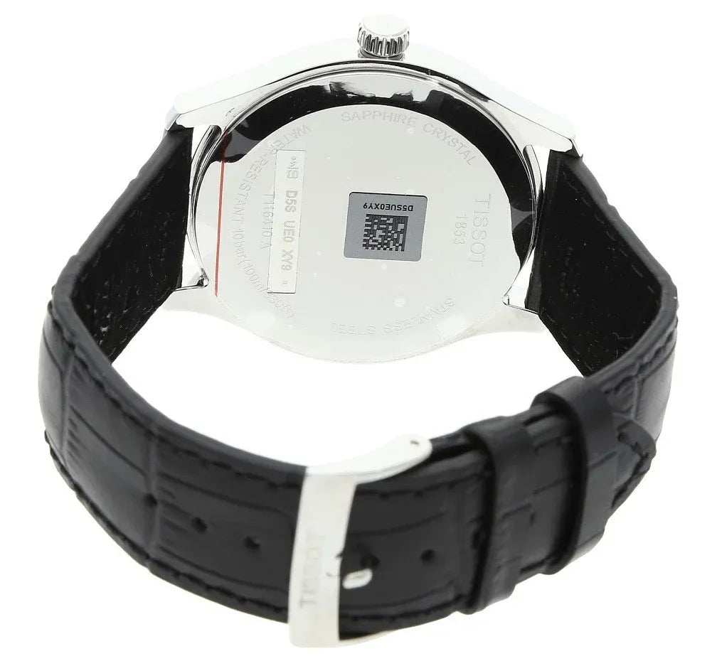 Tissot T-Sport Gent XL Black Dial Black Leather Strap Watch for Men - T116.410.16.057.00
