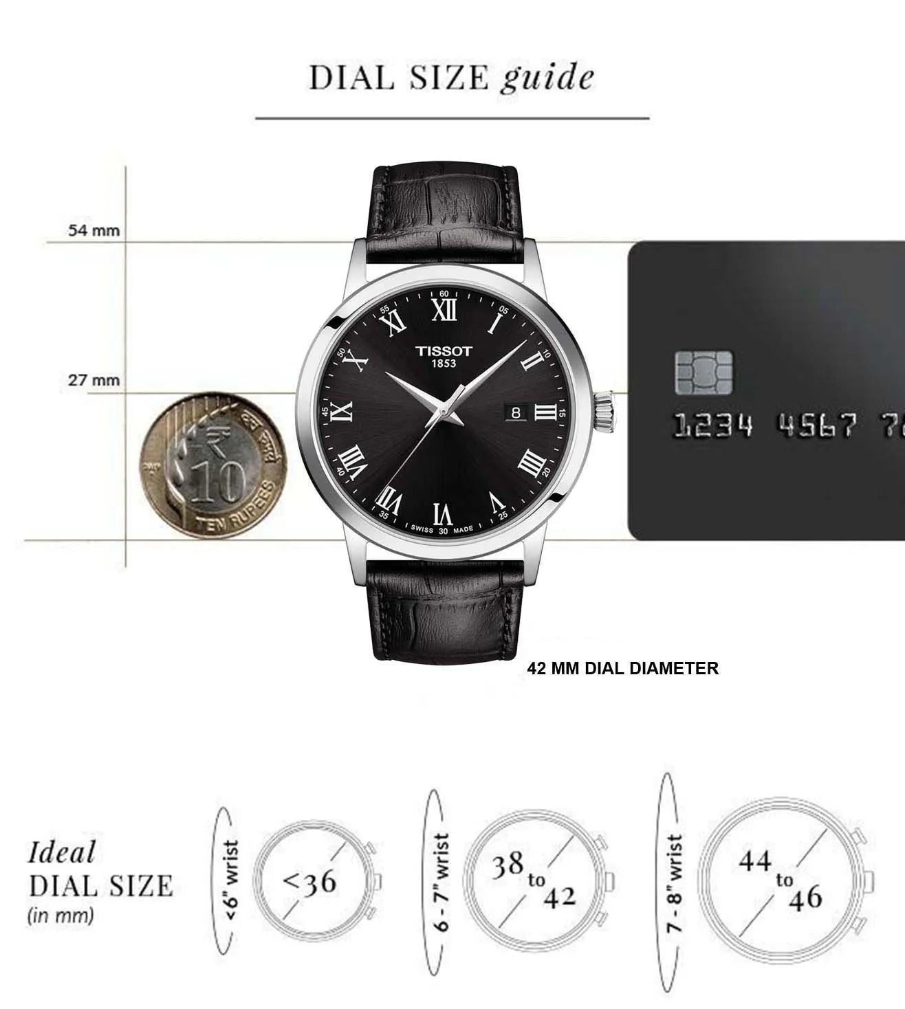 Tissot T Classic Dream Quartz Black Dial Black Leather Strap Watch for Men - T129.410.16.053.00