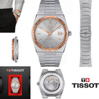 Tissot PRX Powermatic 80 18K Silver Dial Silver Steel Strap Watch for Men - T931.407.41.031.00