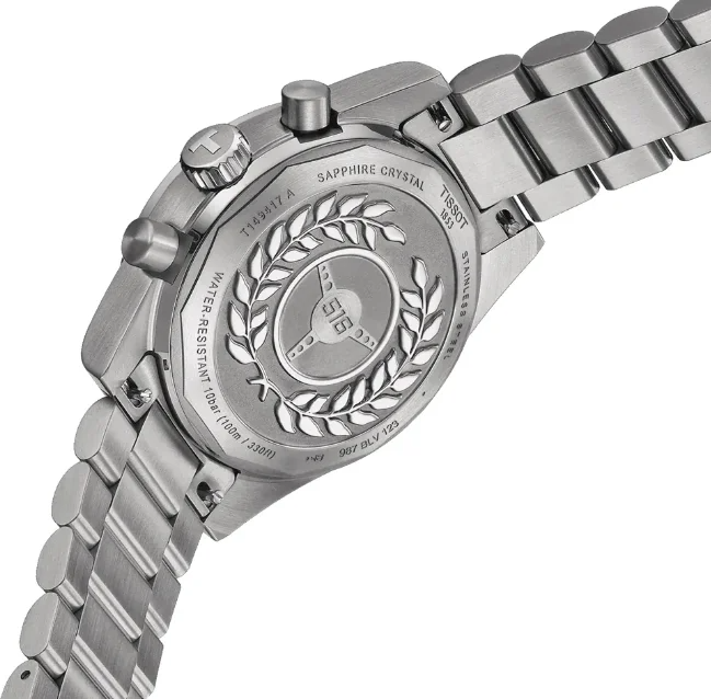 Tissot PR516 Chronograph Black Dial Silver Steel Strap Watch for Men - T149.417.11.051.00