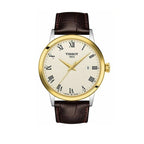 Tissot Classic Dream Ivory Dial Brown Leather Strap Watch for Men - T129.410.26.263.00