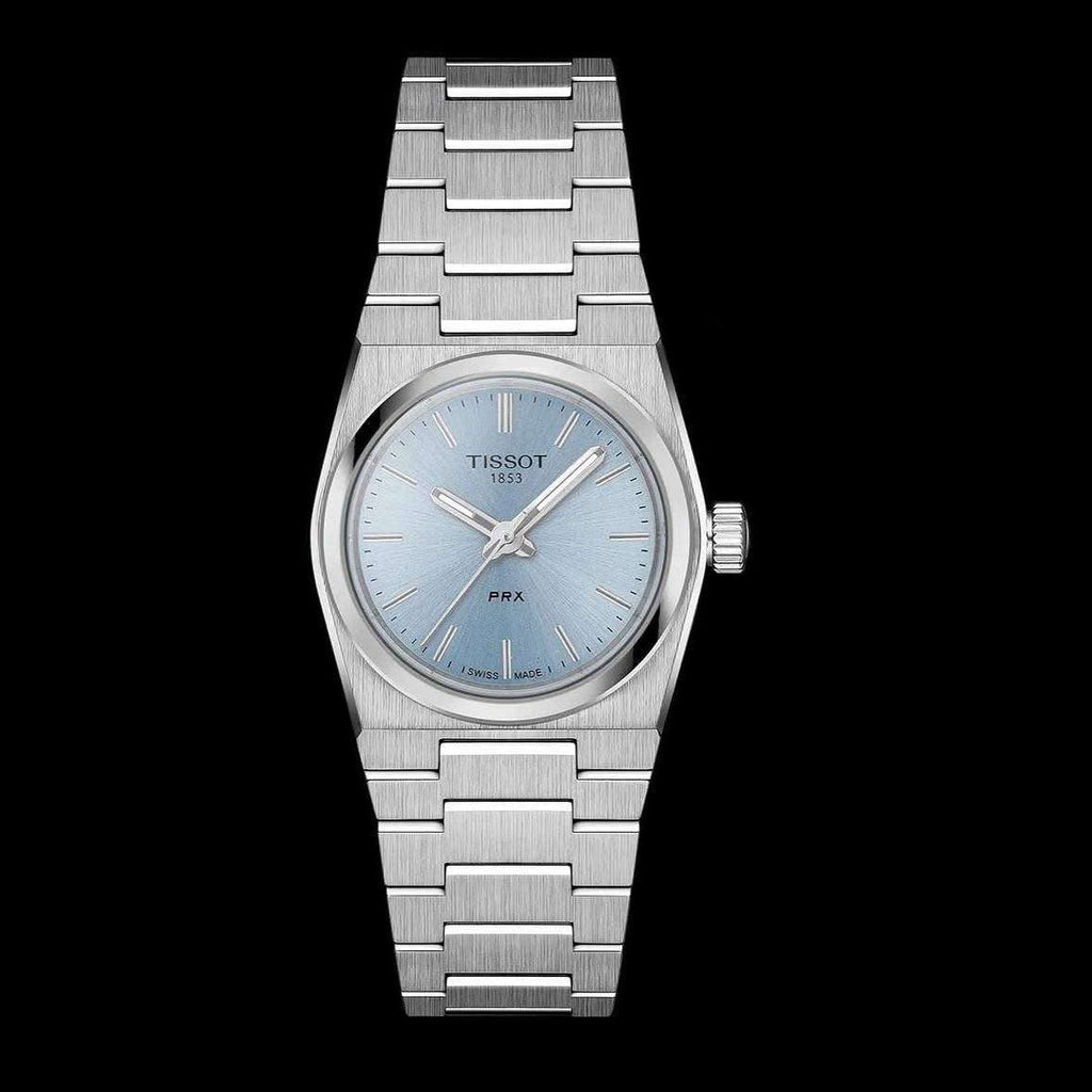 Tissot PRX Quartz Ice Blue Dial Silver Steel Strap Watch for Women - T137.010.11.351.00