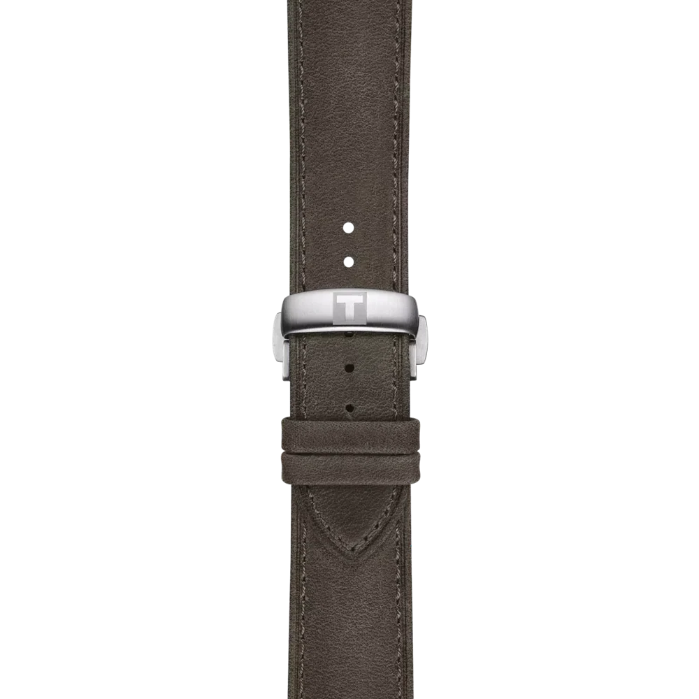 Tissot Chemin des Tourelles Automatic Powermatic 80 Ivory Dial Green Leather Strap Watch for Men - T139.407.16.261.00