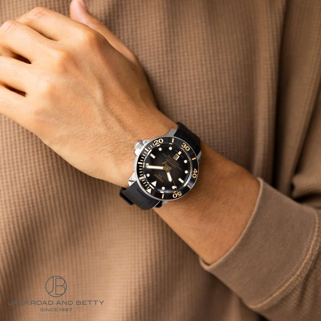 Tissot Seastar 2000 Professional Powermatic 80 Black Dial Black Rubber Strap Watch for Men - T120.607.17.441.01