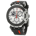 Tissot T Race Chronograph White Dial Black Silicone Strap Watch For Men - T115.417.27.011.00